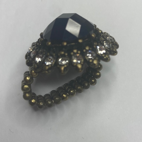 BLUE ANTIQUE GOLD RING - Picture 3 of 3